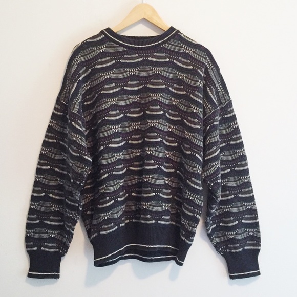 Vintage Sweaters - Vintage oversized crew neck sweater 90s retro